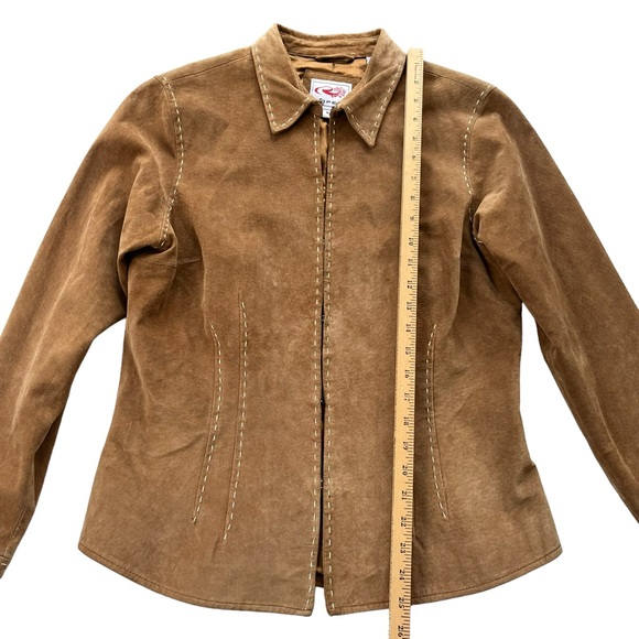 Roper Women’s Sz Medium Soft Suede Leather Lined Pearl Snap Cuffs Western Jacket - Picture 5 of 16